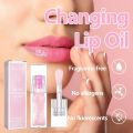 Color Changing Lip Oil PH Lip Oil Clear Nourishing Lip Glow Oil Lip Balm Lip Glaze Lip Care Moisturizer for Dry Cracked Lips. 