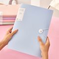 AlineYLingg A4 File Folder Transparent Insert Multi-layer Data Book Student Test Paper Storage Bag 60 Pages Binder Organizer Contract Holder. 
