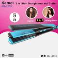 Kemei KM -2209 2 in 1 Creative Hair Straightener Curling Iron. 