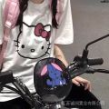 Printed Summer Student New Hello Kitty Wide T T-shirt Bow Japanese Style Cartoon Cute kt Loose Short Sleeve White Women =.