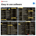 EXCO Python Programing Mouse Pad Large Shortcuts Cheat Sheet Keyboard Mousepad Stitched Edge Non-Slip Base Desk Mat for Engineer.