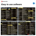 EXCO Python Programing Mouse Pad Large Shortcuts Cheat Sheet Keyboard Mousepad Stitched Edge Non-Slip Base Desk Mat for Engineer. 