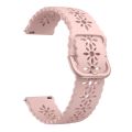 Watch Strap For Huawei Watch GT 3 Pro 22mm Plum Blossom Hollowed Silicone Watch Band. 