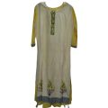 Indian New Stylish Exclushive Collection Weatless Goergett Computer Abroydary Work Three Piece Salower Kameez For Women - Footwear. 