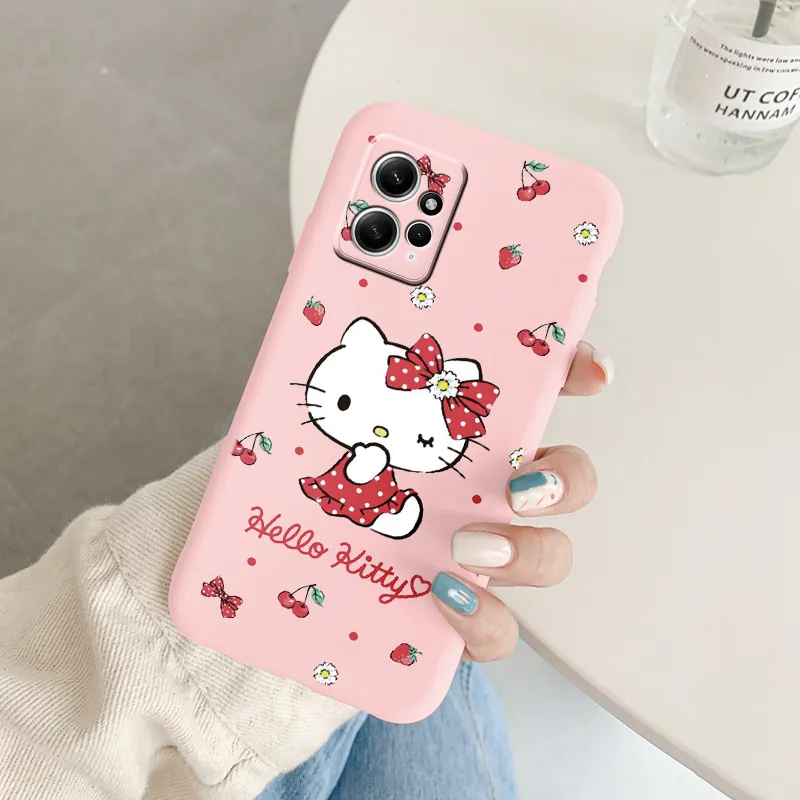 PAIX Custodia Xiaomi Redmi Note 12 Pro 5G: Cover In Silicone Morbido Con Design Cartoon Gatto, Antigraffio E Anticaduta (Bianco)