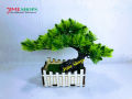 Artificial Bonsai Tree (35Cm Long+Wide) In Plastic Pot For Office, Home, Reading Table Decoration - Home Decoration Item - Home Decoration Item - artificial flower. 