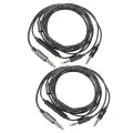 Headphone extension cord-2 x Headphone cable For Sol Republic Master Tracks HD V8 V10 V12 X3-Black. 