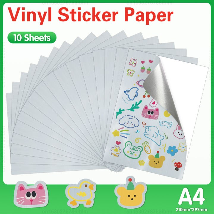 10Sheets%20A4%20Glossy%20White%20Silver%20Printable%20Vinyl%20Sticker%20Paper%20Waterproof%20Self-adhesive%20Transparent%20Copy%20Paper%20for%20Inkjet%20Printer%20-%20Image%207
