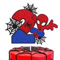 Disney Spiderman Birthday Party Cake Decorations Kids 1 2 3 4 5 6 8th Birthday Cake Toppers for Kids Boys Party Cake Decoration. 