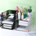 Simple Minimalism File Storage Tray Stackable Durable A4 File Rack Style Desktop Organizer Documents. 