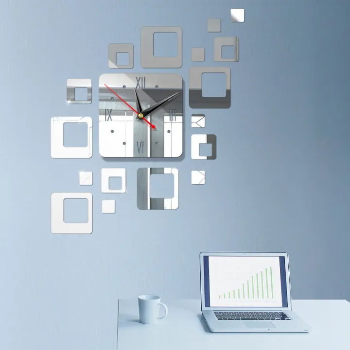%E3%80%90Special%20offer%E3%80%91%20Creative%20European%203D%20Wall%20Clock%20Study%20Diy%20Square%20Combination%20Wall%20Stickers%20Quartz%20Living%20Room%20Decoration%201Set%20-%20Image%204