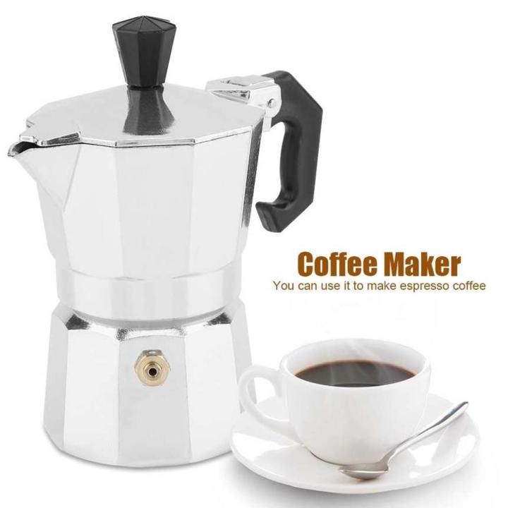 【Hot-Selling】 50mL 1 Cup Aluminum Italian Type Moka Pot Espresso Coffee Maker Stove Home Office Use