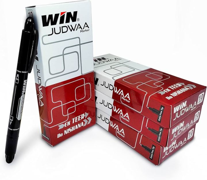 Win CD/DVD/OHP Marker Pen - Black (5pcs)