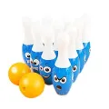 Bowling Set Toy with Emoji drawing for Kids ( Bowling Game Set 6 Bottles & 2 Balls ). 