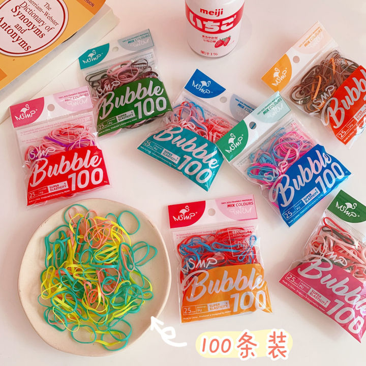 Korean version of Internet celebrity disposable colorful new small rubber band hair rope high elastic hair band for girls to tie pigtails