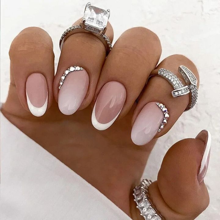 24Pcs/Set%20White%20Edge%20Oval%20Gradient%20Nails%20Press%20on%203D%20Dots%20Diamonds%20Wearable%20False%20Nails%20Almonds%20Press%20on%20Acrylic%20Nail%20Tips%20-%20Image%202