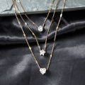 Bohemian Long Pendant Necklaces Lady Vintage Simple Multi-layer Pentagram Love Water Necklace.