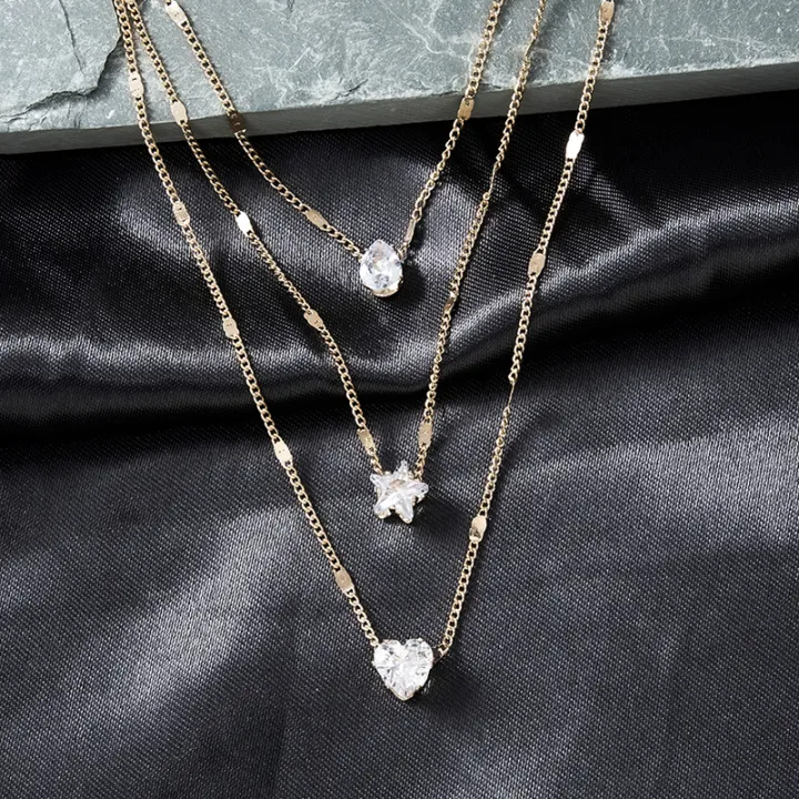 Bohemian%20Long%20Pendant%20Necklaces%20Lady%20Vintage%20Simple%20Multi-layer%20Pentagram%20Love%20Water%20Necklace%20-%20Image%205