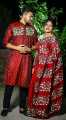 Exclusive Designer Dhupiyan Saree And Dhupiyan Panjabi For Combo Couple Dress - Saree & Panjabi.