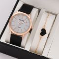 Fashion Starry Sky Dial Bracelet Watch 2 Piece Ladies Watch Set Women Leather Strap Quartz Girl Wrist Watch Women Watches No Box. 