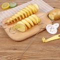 1 Set Stainless Steel Plastic Rotate Potato Slicer Twisted Potato Spiral Slice Cutter Creative Vegetable Tool Kitchen Gadgets. 