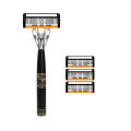 Cross-Border Generation Hair Orange Six-layer Manual Razor Xiangyun Metal Handle Multi-package Combination Sales. 