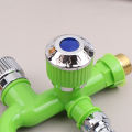 Dual Control Double Outlet Water Tap 1/2" Universal Interface Plastic Faucet Home Bathroom Hose Irrigation Quick Connector Conbo.