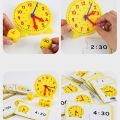 Telling Time Teaching Clock Activities Set Educational Toy Helps Kids Learn to Tell Time Homeschool Supplies Kindergartner Toy. 