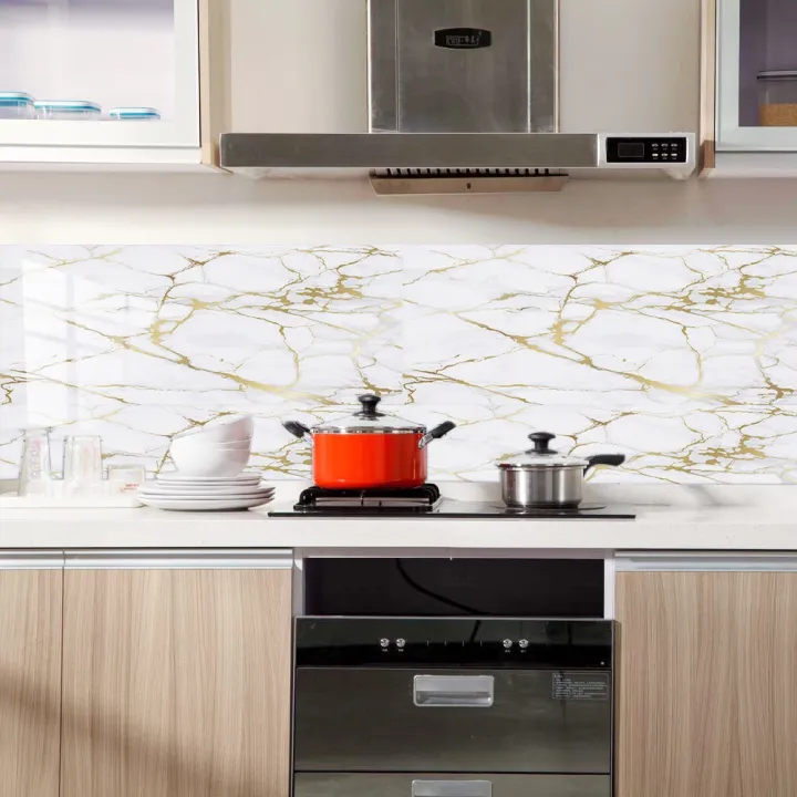 10pcs%20Gold%20amp;White%20Marble%20Tile%20Sticker%20Kitchen%20Backsplash%20Oil%20proof%20Bathroom%20Waterproof%20Wall%20Decals%20Peel%20amp;%20Stick%20Art%20Wallpaper%20-%20Image%205