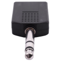 3X Mono 6.35mm Male Plug to Dual 6.35mm Female Socket Splitter Adapter Connector.