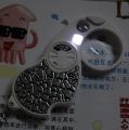 Double Lens LED Magnifying Glass Folding Keychain Handheld Illuminated Magnifies Pocket Size Lens Size (8x37mm, 20x12mm).