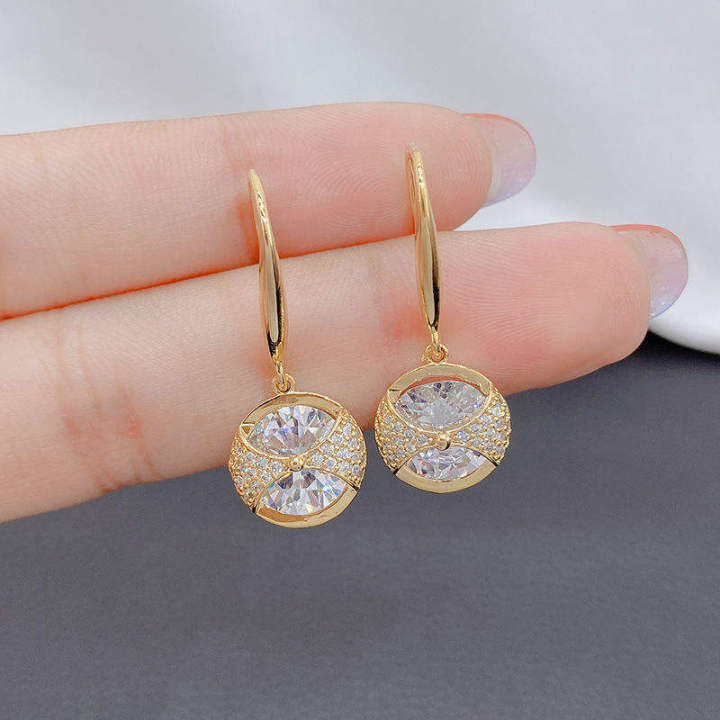 Korean%20Style%20Crystal%20Earrings%20Round%20Sparkling%20Imitated%20Diamond%20Gold%20Plated%20Hanging%20Earrings%20for%20Women%20Luxury%20Fashion%20Elegant%20Drop%20Earrings%20-%20Image%206