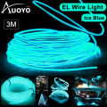 Auoyo Light Strip El Wire String Strip Light Cold Lights Strips Neon LED Light Cuttable Glowing Decorative Lamp Car Rope Strip Light for Party Bar Christmas Halloween Automotive Car Interior DIY Decoration. 