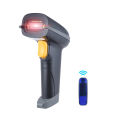 2.4G Wireless Handheld Barcode Scanner Bar Code Reader with Receiver USB Cable for Supermarket Library Express Company Retail Store Warehouse.