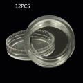 【3C VictoryEagle】MA 12PCS Small Empty Clear Plastic Sample Travel Jar Containers Round Cosmetic Container. 