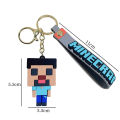 Game Minecraft Figure Model Toys Pixel Keychain My World Cartoon Creeper Doll Silicone Pendant Keyring Car Backpack Key Gifts. 