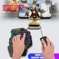 One Handed Keyboard One-Handed Mechanical Gaming Keyboard/mouse RGB LED Backlit Portable Mini Gaming Keypad/mice for LOL/PUBG/Wow/Dota/OW/Fps Game.