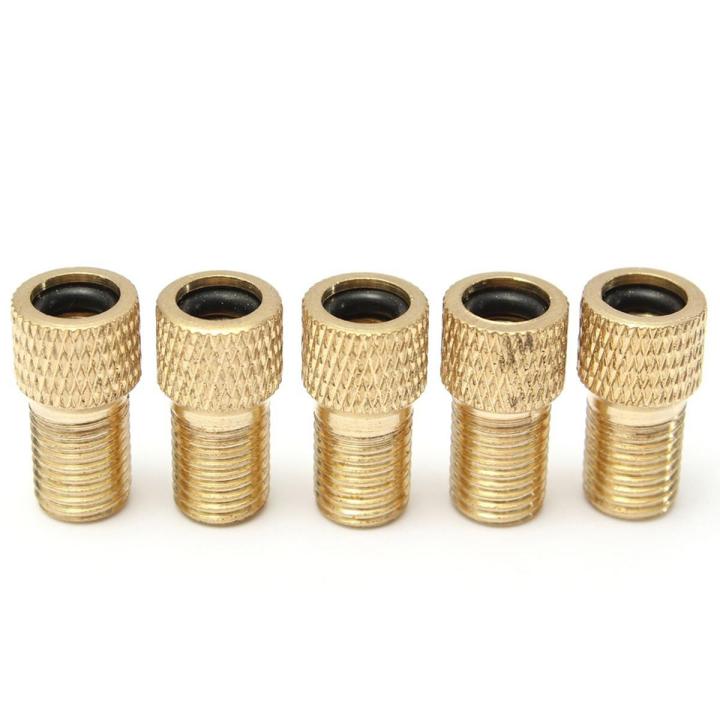 5Pcs Presta to Schrader Valve Adaptor Bike Bicycle Pump Tire Inflator Connector