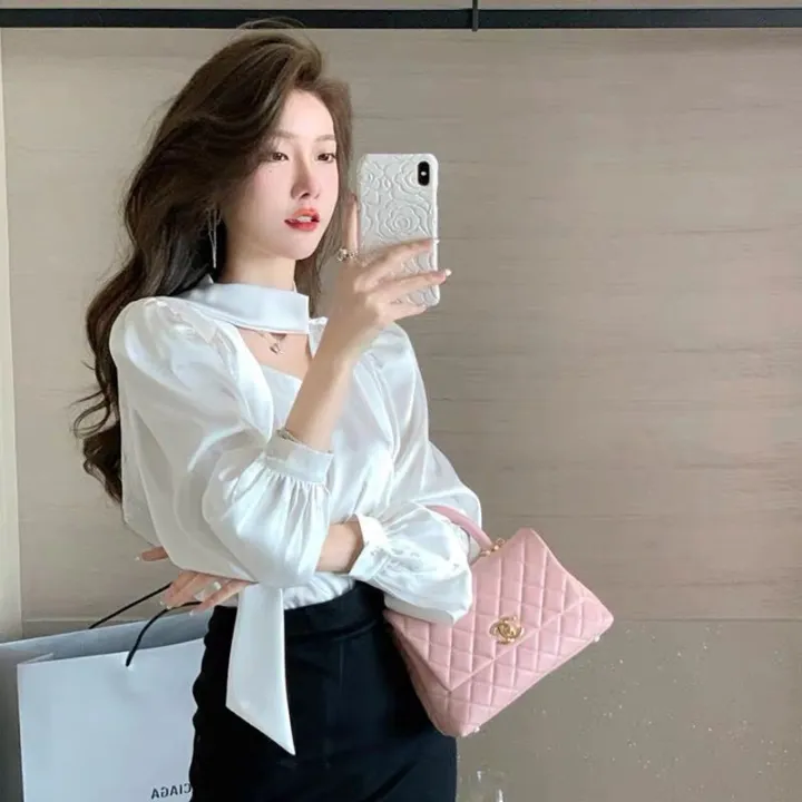 Spring%20New%20High-Grade%20Women's%20Clothing%20Light%20Mature%20Woman%20Shenfan%20Adult%20Lady%20like%20Woman%20Fried%20Street%20White%20Shirt%20All-Matching%20Top%20-%20Image%206
