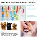 Pet Finger Toothbrush Super Soft Silicone Cat Dog Teeth Cleaning Finger Toothbrush. 