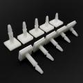 25pc Nylon Plastic Standoff Spacer Stick with Adhesive Glue Insert Lock Clip on Snap in Fixed Support PCB Board 3mm Hole.