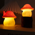 Creative LED Mushroom Night Light Cute Bedside Bedside Lamp Mushroom Shape Desktop Decoration Friends Gift Two.