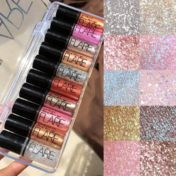 Flare%202pcs%20Pencil%20set%20Glitter%20Eye-lyner%20Pencil..2pcs/set%20Waterproof%20Glitter%20Eyeliner%20Liquid%20Shiny%20Eyeshadow%20Brighten%20Eyeshadow%20Diamond%20Pearlescent%20Eyemakeup%20Longlasting%20Shimmer%20Glitter%20Eyeshadow%20-%20Image%207