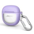 Slim and Stylish Transparent Hard PC Shockproof TPU Case Cover with Carabiner for Bose QuietComfort Earbuds II 2022 and Bose QuietComfort Ultra 2023. 
