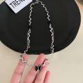Dark Spicy Girl Double Layered Butterfly Pendant Necklaces Collar Chain for Women New Sweet and Cool Clavicle Chain Y2K Jewelry Gift Girls Necklace.