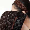 Daily Six Strand Wig Headband Wide Simple Female Hairbands Twist Braided Hair Hoop Daily Retro Wash Face Headdress.