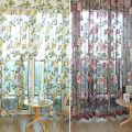 【Hot-Selling】 Nax Home Textile Flower Embroidered Chinese Fabric Tulle Sheer 3D Window Curtain. 