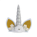 3D Unicorn Cake Topper Birthday Party Cake Decoration Baby Shower Wedding Favors Cake Flags Birthday Party Supplies.