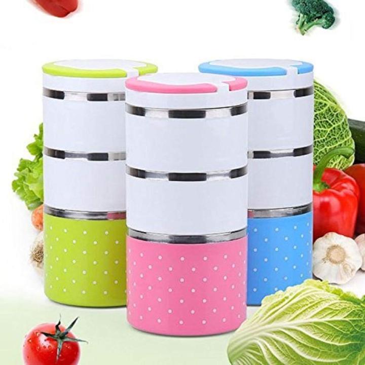 3 Layer Hotpot Lunch Box 1260ml with Double Handles, Insulation, and Heat Preservation, Stainless Steel Inner, Silicone Seal