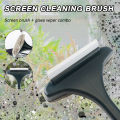 New Mesh Screen Brush Detachable Double Side Window Cleaner Scraper Cleaning Brush with Long Handle Cleaning Tool Equipment.